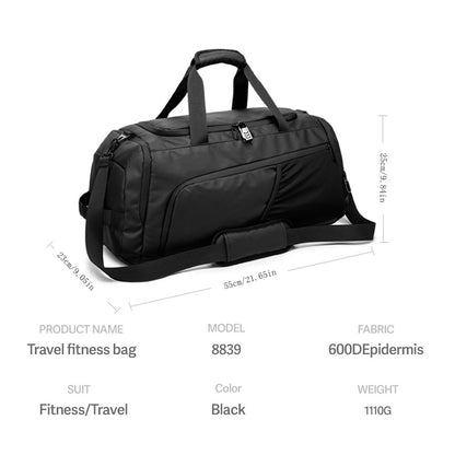 Gym Duffle Bag Waterproof Sports Duffel Bags Travel Weekender Bag for Men Women Overnight Sports Duffel Bags Dry Wet Separation
