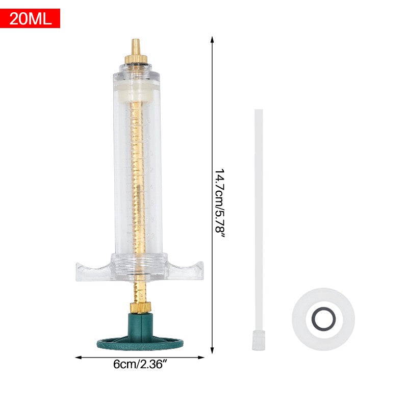 Seringa de Alimentação Contínua de Aço Plástico para Papagaio e Pombo, Injeção Veterinária, Alimentador de Pássaros para Gado e Cães - 10/20/30/50/100ml