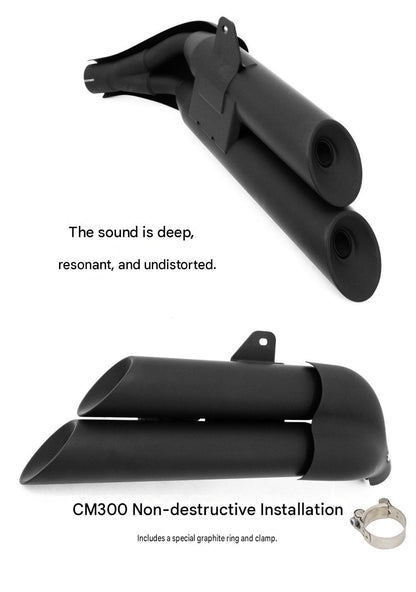 For Honda CM300/Rebel 300 modification parts: stainless steel exhaust tail section, double-tube muffler, rear section