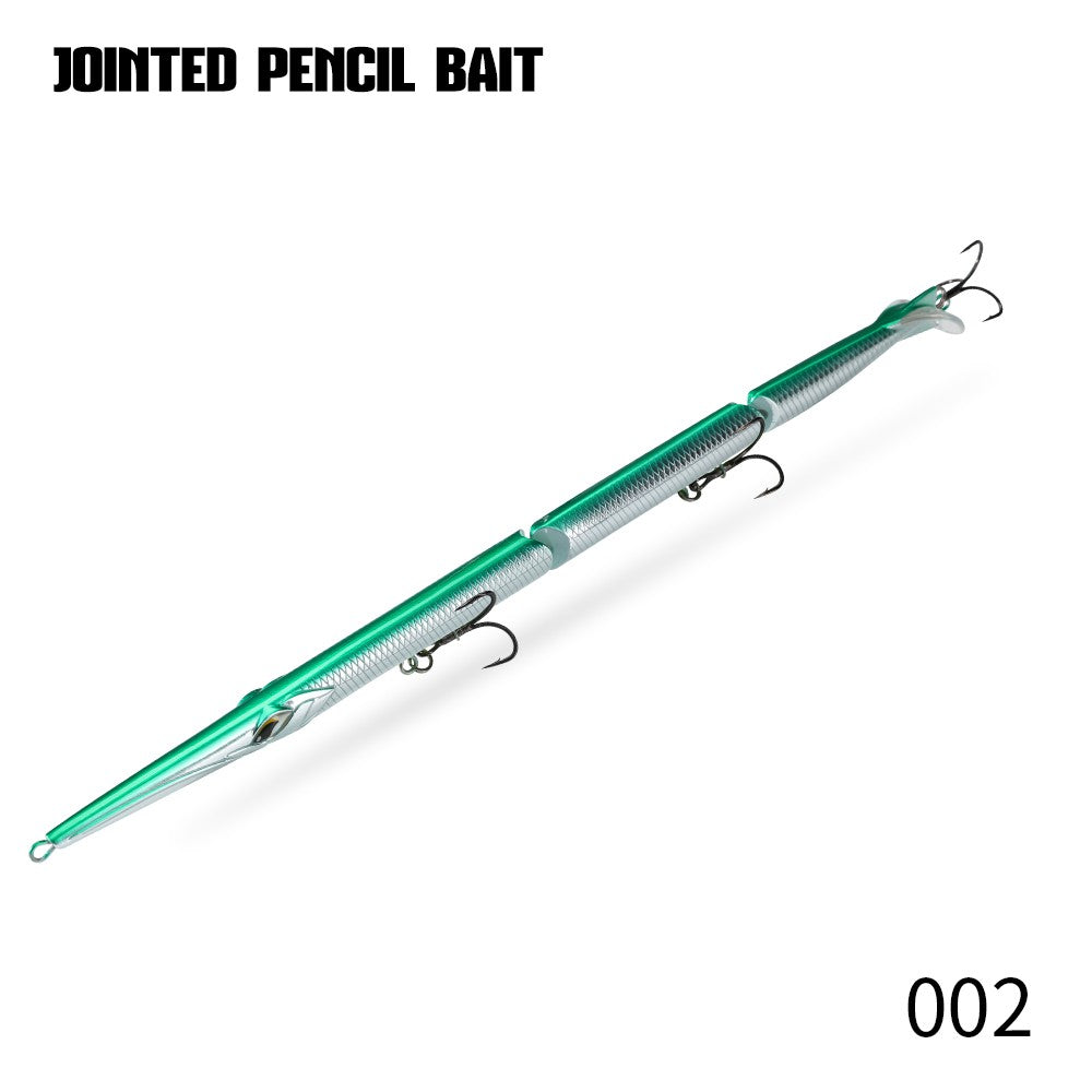 Isca Artificial Hunthouse Articulada Lápis 3 Seções 255mm/30.6g Agulha Sinking Swimbait para Anchova Robalo Material de Pesca