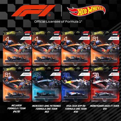 Conjunto Hot Wheels F1 HRV11-J Fórmula 1,VISA Red Bull 30# Mclaren 4/81# Mercedes-AMG 63# Haas 31#,Carros Veículo Diecast 1:64