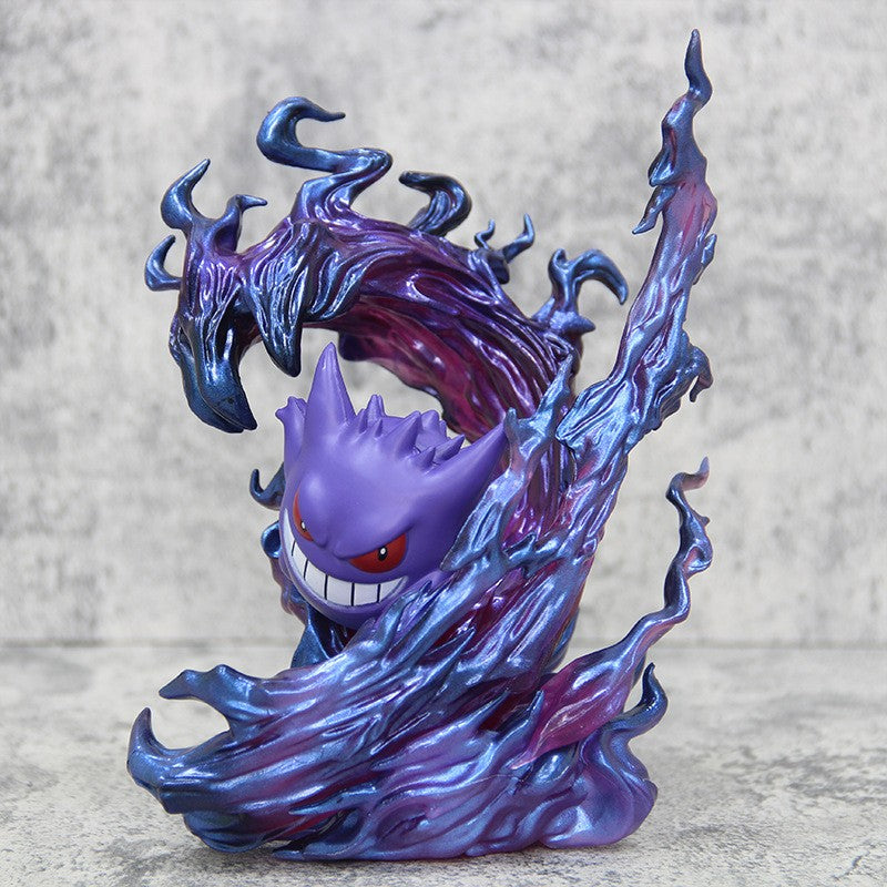 Estatueta de Pokémon Gengar de 18cm, Modelo de Ação de Anime, Estátua Colecionável para Exibição, Presente de Halloween, Natal e Aniversário