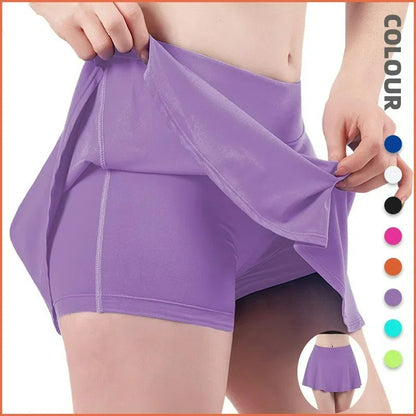 New Yoga Short Skirts Gym Sports Short Skirt Running Fitness Cycling Tennis Skirt Women Sports Shorts High Waist Yoga Shorts