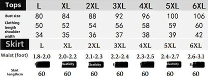 Plus Size Elegant Plus Size Women's Long Dress For Dancing And Commuting Stylish Square Dance Skirt With Wide Hemline For Soc...