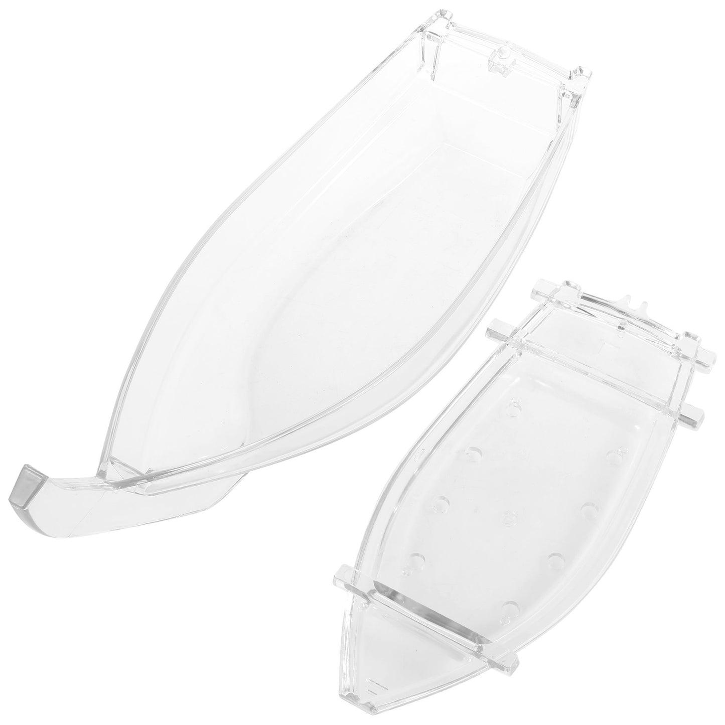 Sushi Serving Tray Reusable Plastic Sushi Boat Serving Plate Japanese Style Detachable Sushi Serving Platter for Home Kitchen