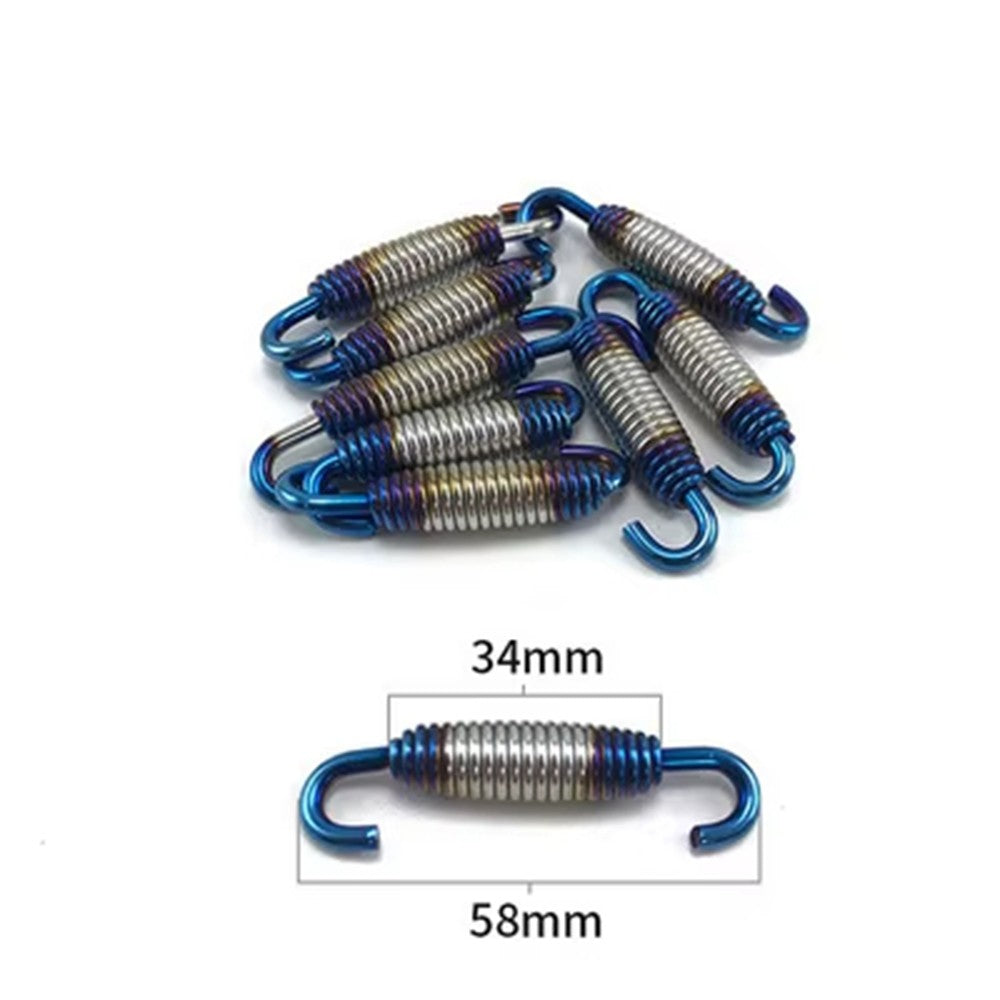 slip-on 2PC Universal Motorcycle Exhaust Spring Hooks Stainless Steel Exhaust Front Middle Link Pipe Rotatable Metal Springs
