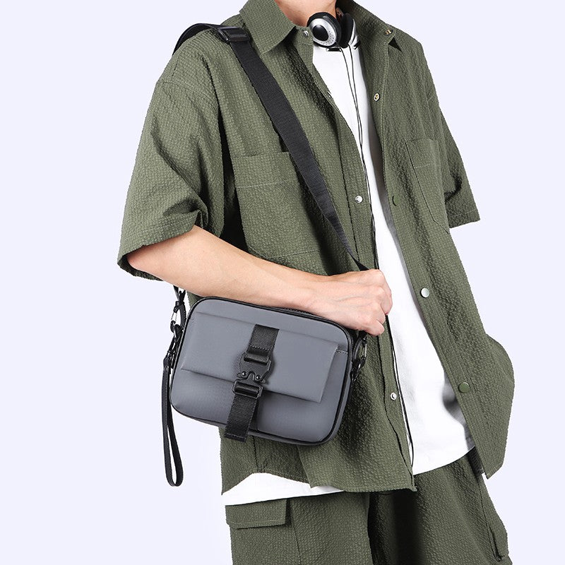 High Quality Soft PU Leather Men's Shoulder Bag Fashion Small Handbag Casual Male Day Clutch Bag
