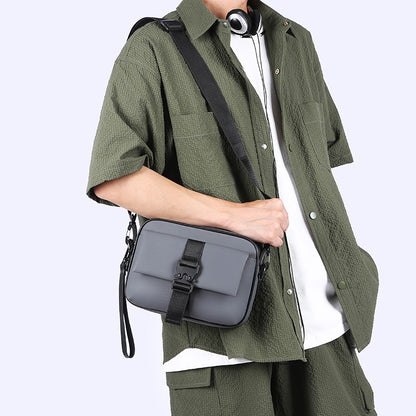 High Quality Soft PU Leather Men's Shoulder Bag Fashion Small Handbag Casual Male Day Clutch Bag