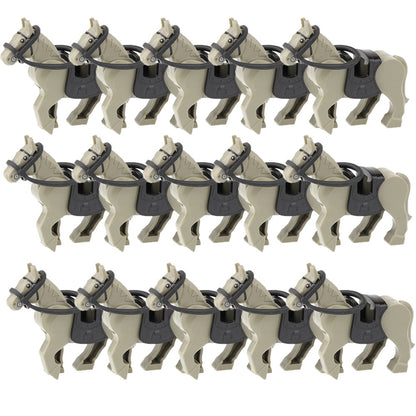 Blocos de Montar Zoológico Medieval Acessórios de Personagens Montarias Animais Cervos Elefantes Camelos Lobos Cavalos de Guerra Tijolos Brinquedos Presentes K080