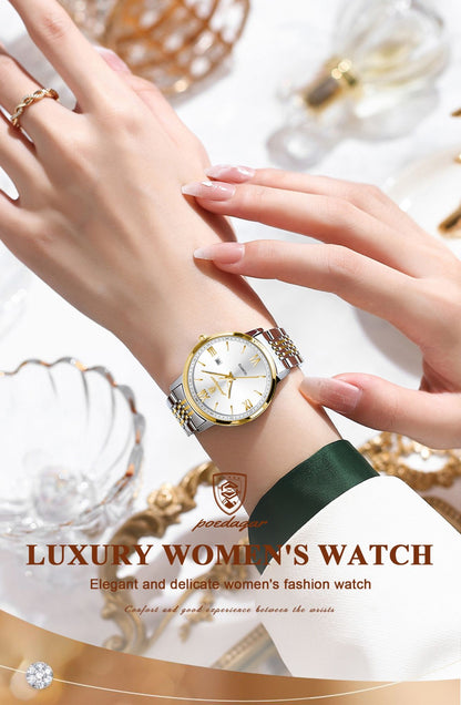 POEDAGAR New Luxury Woman Watch Waterproof Luminous Date Ladies Watch High Quality Stainless Steel Simple Women's Quartz Watches