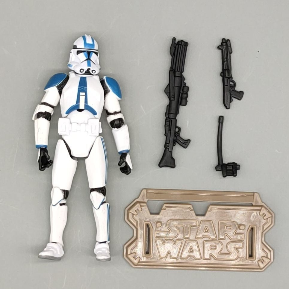 Star Wars Republic 501-st Legion Blue White Trooper 3.75" Loose Action Figure
