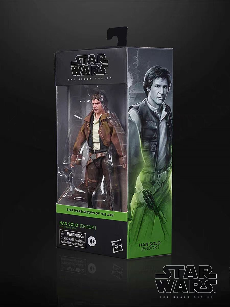 Original Hasbro Star Wars The Black Series Han Solo (Endor) Anime Figure Toys Collection Model