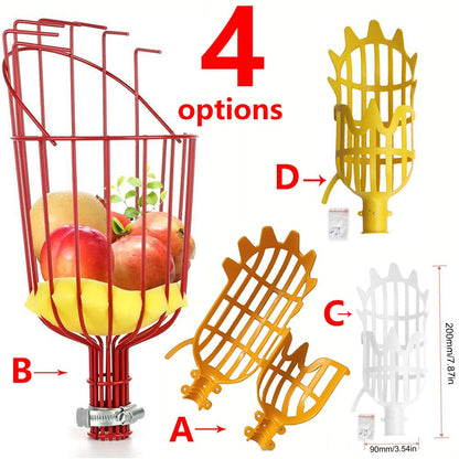 Metal/Plastic Fruit Picker Head Without Pole Fruit Collector Harvest Picking Apple Citrus Pear Garden Hand Tools