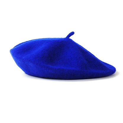 Boina Quente Multicolorida de Lã Grossa Inverno Outono Artista Retrô Francesa Lisa Chapéu de Pintor Para Mulheres Meninas Gorros Quentes Para Caminhada ao Ar Livre