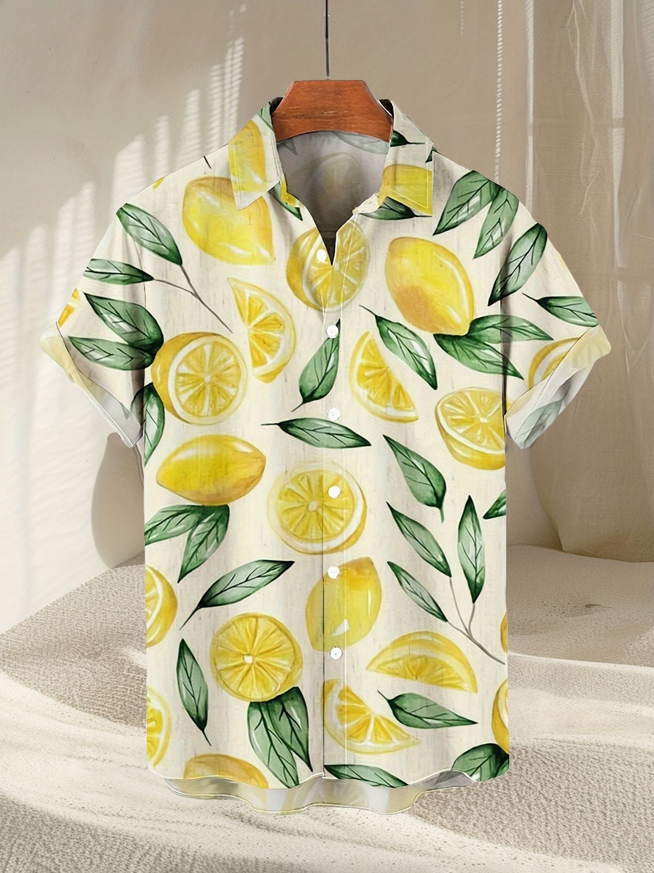 Fruit 3D Printed Fashion Men's Shirt Lemon Banana 3D Printed Summer Short Sleeve Hawaiian Shirt Beach Holiday Cool Casual Tops