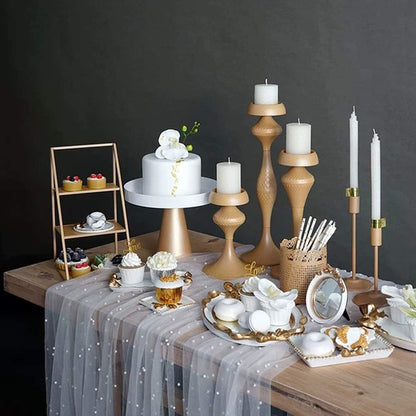 Pearl Tablecloth Wedding Lace Tablecloth Chiffon Tulle Table Cover Wedding Decoration Bridal Veil Party Flower Packaging