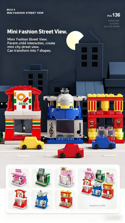 6 in 1 Mega City Building Set - Police Car, Fire Truck, Crane, Tank, Helicopter & More, Construction Engineering Toys Gift