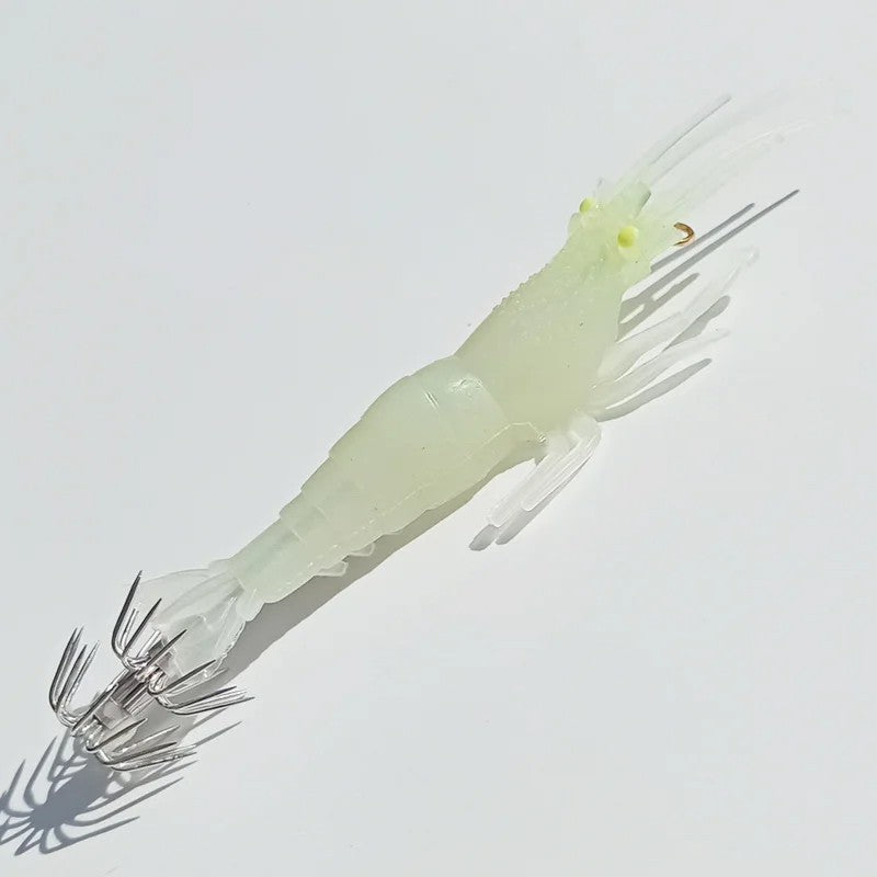 1 unidade 10g 11cm Camarão Macio Isca de Pesca Luminosa Polvo Lula Choco Isca Artificial pesca Apetrechos de Pesca