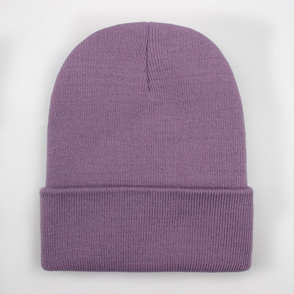 Touca Sólida Unissex Outono Inverno, Mistura de Lã, Macia e Quente, Boné de Tricô Masculino Feminino, Gorro, Toucas de Esqui, 24 Cores