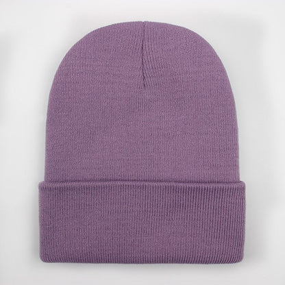 Touca Sólida Unissex Outono Inverno, Mistura de Lã, Macia e Quente, Boné de Tricô Masculino Feminino, Gorro, Toucas de Esqui, 24 Cores