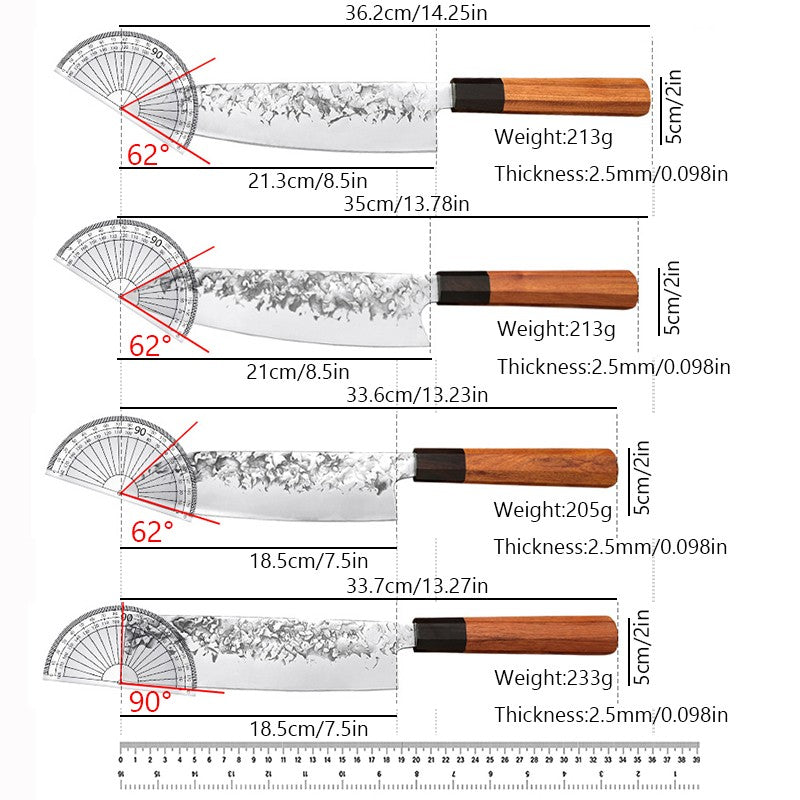 Forged Japanese Chef Knife Kitchen Professional Meat Cleaver Slicing Boning Vegetable Cutting Sushi Knife Cooking Tools