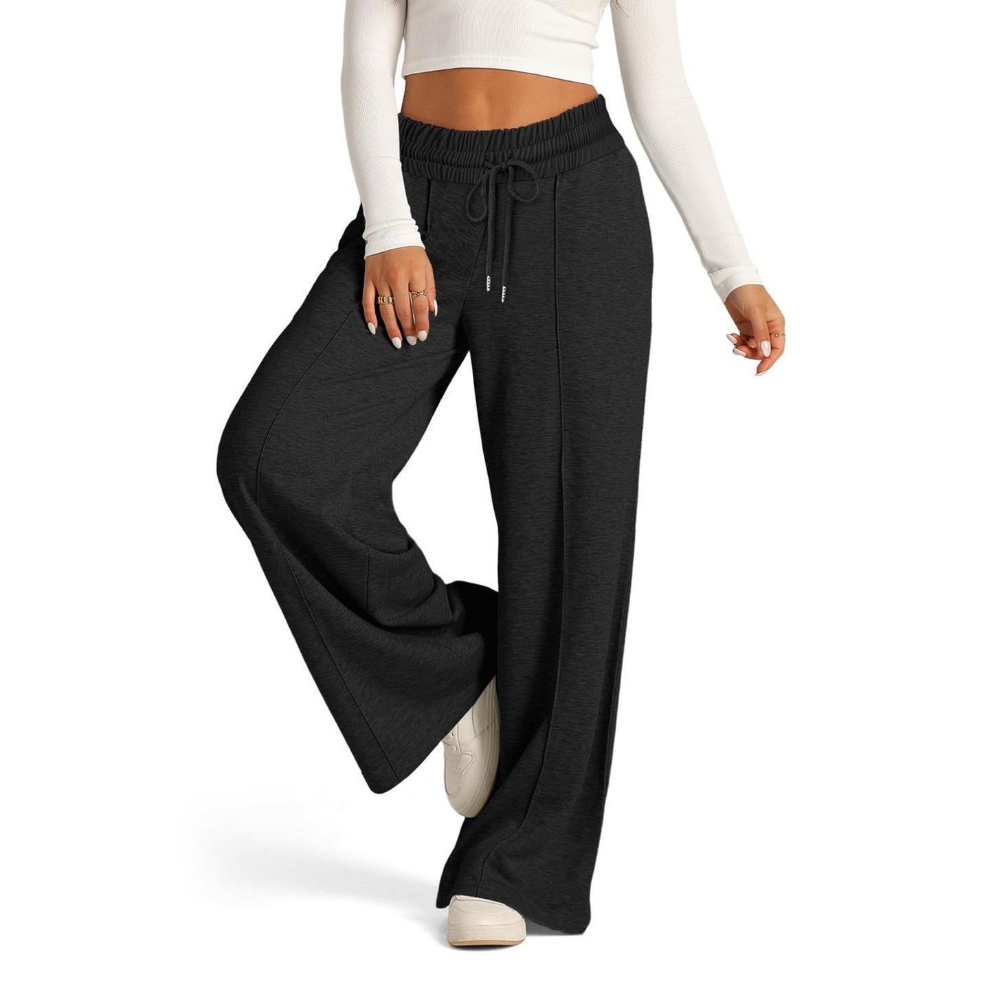 Fleece Sweatpants Women Streetwear Pants High Waist Loose Trousers Casual Straight Sport Wide Leg Baggy Pants Joggers