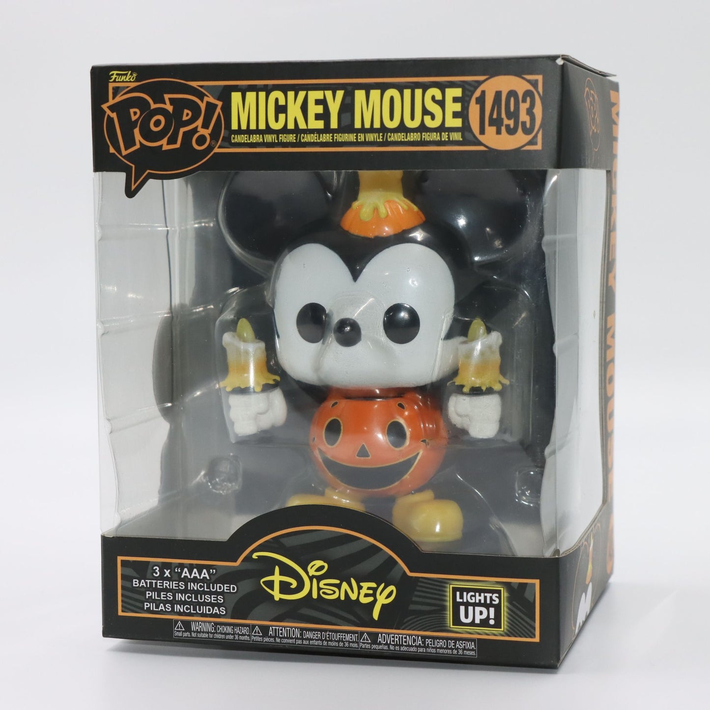 Boneco Funko Pop Disney Halloween Mickey Mouse Brilha no Escuro, Modelo de Coleção de Vinil, Brinquedo de Decoração de Mesa, Presente