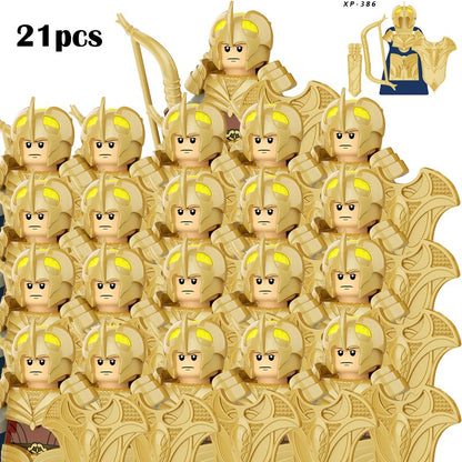 Lord of the Rings Elfos Orcs Exército Anões Rohan Mini Bonecos de Ação Blocos de Montar Brinquedos para Crianças Presente de Aniversário