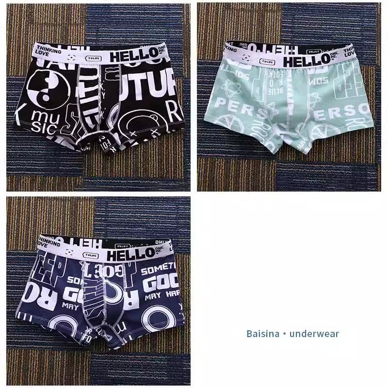 Men Underwear BoxerShorts Cotton Man Panties Male Boxers Breathable Comfortable Mens Printed Underpants Sexy cuecas calzoncillos