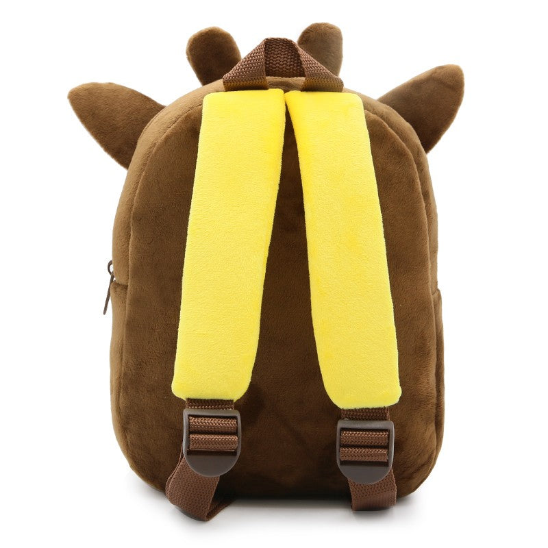 Mochila Infantil Meninos Meninas Animal Fofo Girafa Mochila de Pelúcia Pré-escolar Jardim de Infância