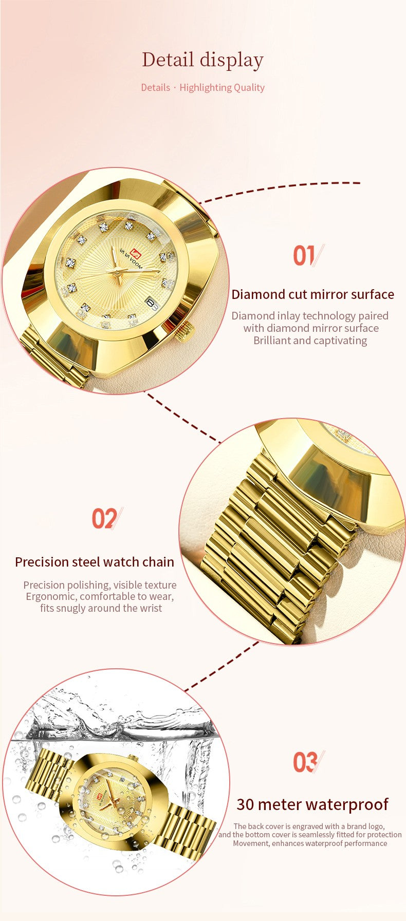 2024 New Women Oval Watch 34mm Stainless Steel Quartz Movement Brand Luxury Water Diamond Gold Black Casual Dress Banquet Watch