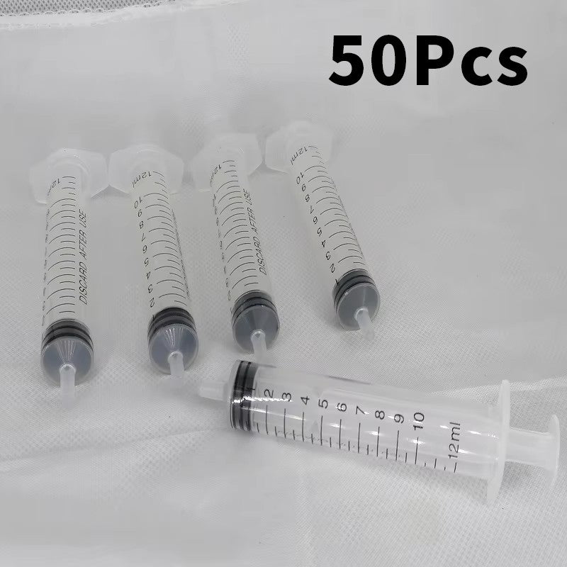 NIGF 5 Peças Seringa de Irrigação Dentária de Plástico Descartável com Ponta Curva para Limpeza e Injeção Dental