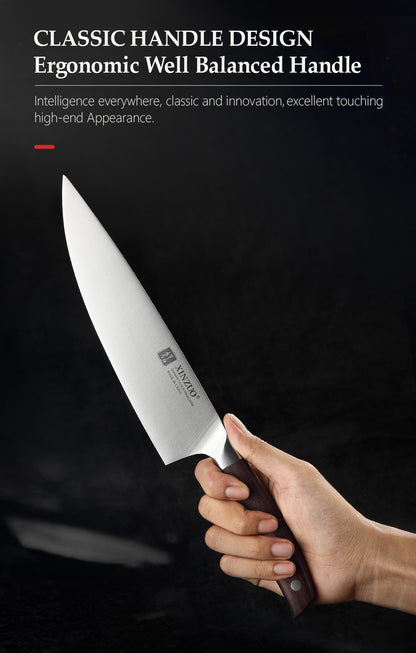 XINZUO 1PC/5PCS High Quality 3.5+5+8+8+8"  Paring Utility Cleaver Chef Knife Germany 1.4116 Stainless Steel Kitchen Knife Sets
