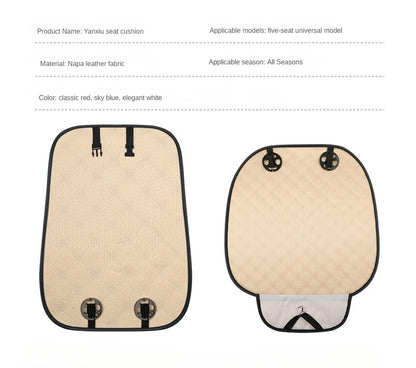Kcimo Pu Leather Car Seat Cover Seat Back Soft Cushion Universal Front and Rear Car Seat Cushion Chair Carpet Pad Four Seasons