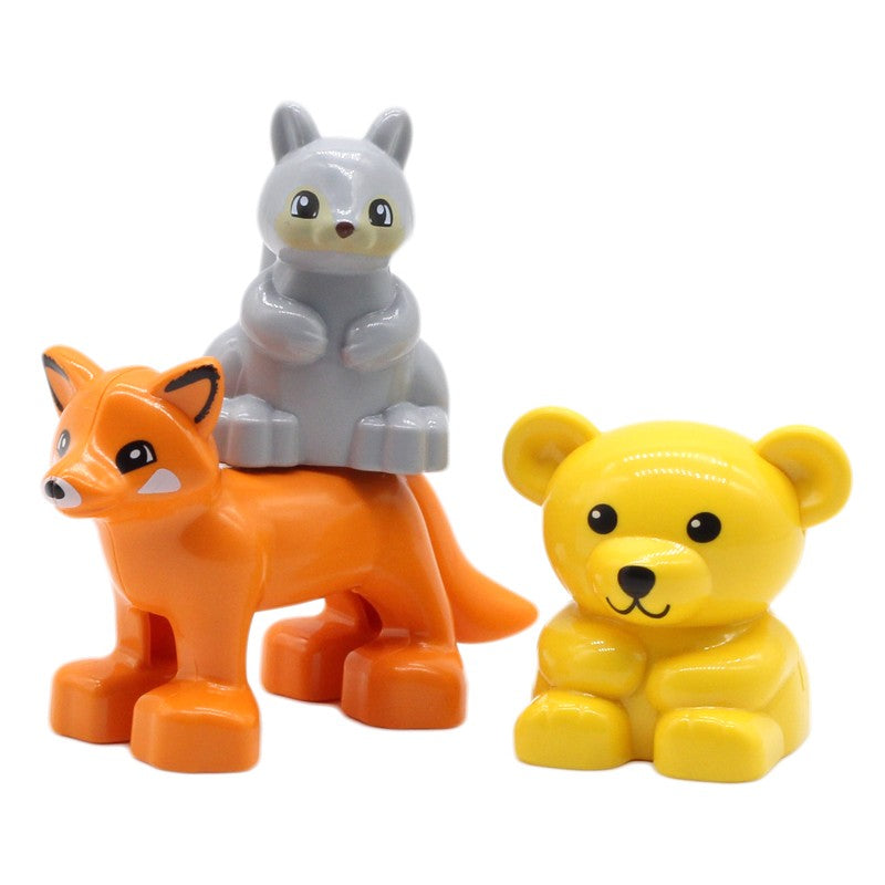 Grandes Blocos de Montar Animais Acessórios Compatíveis com Conjuntos de Tijolos de Zoo Dinossauro Criatividade Brinquedos DIY para Crianças Presente