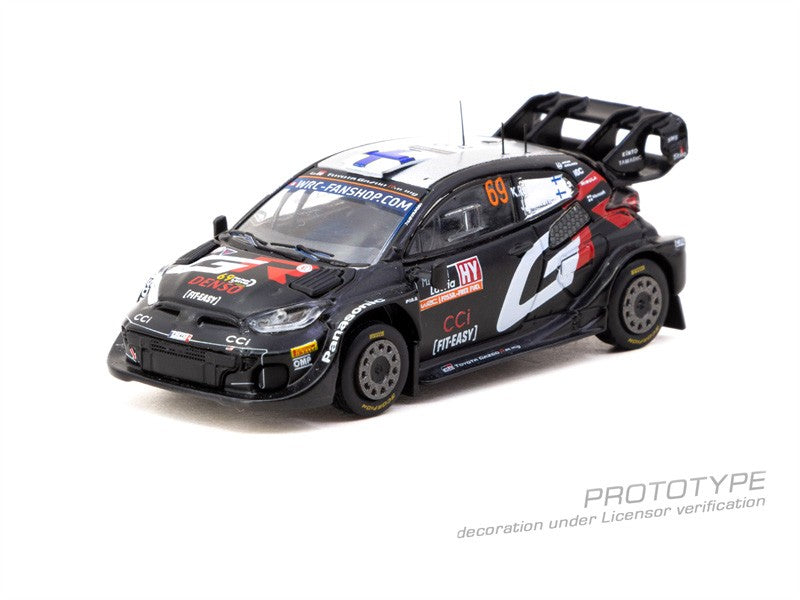 Pré-venda Tarmac Works 1:64 Rally1 GR YARIS HYBRID Rally Letônia 2024 Vencedor Coleção de Modelos de Carros Die-Cast Miniatura