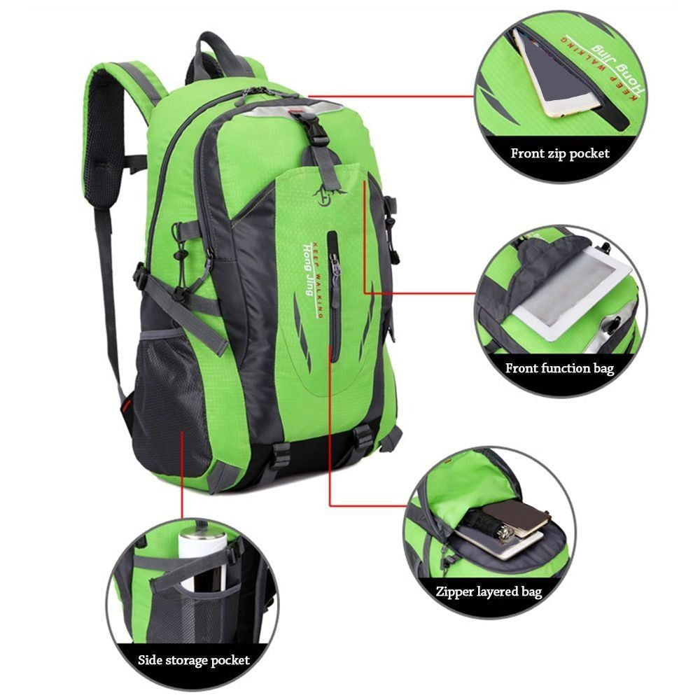Mochila Grande Impermeável 40L para Camping Trilha Caminhada Viagem ao Ar Livre Durável Nylon