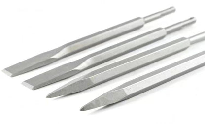 Conjunto de Formões de 250mm Haste SDS Plus Broca de Martelo Elétrico Formão de Ponta, Ranhura e Plano Ferramentas de Alvenaria para Parede de Concreto, Tijolo e Rocha