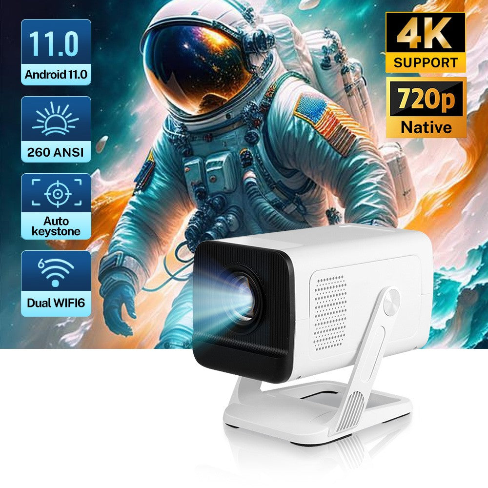 LYNCAST X1AR portable mini Projector 720P Bluetooth5.0  Supports 4K video with 180 degree rotation