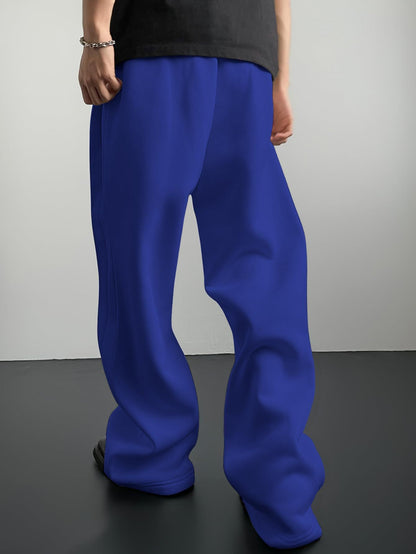 25 European and American men's waist trousers waist drawstring straight wide-leg loose trousers sports trousers pocket men pants