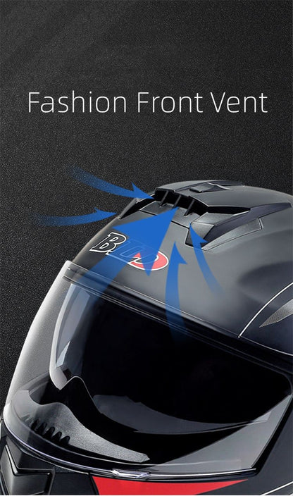 BLD Capacete Fechado Personalizado para Moto Masculino Feminino Capacete Moderno com Viseira Dupla Motocross Corrida Articulado Casco Moto