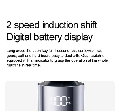 Mijia Electric Shaver S302 LED Digital Display IPX7 Waterproof 800mAh Tpye-C Rechargeable Razor Shaver for Men