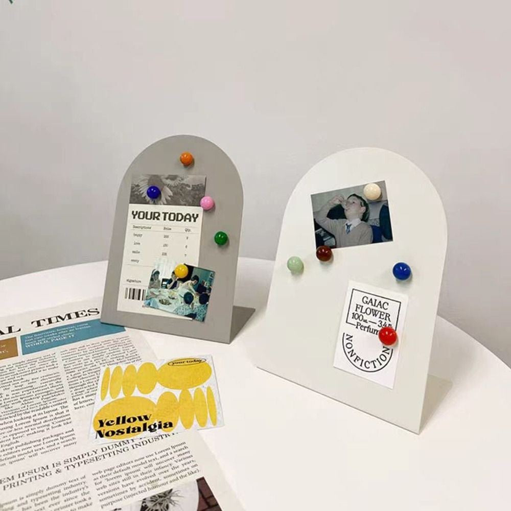 Creative Large Capacity Desktop Message Board Vertical Curved Storage Board Note Board Office Home Desktop Ornament