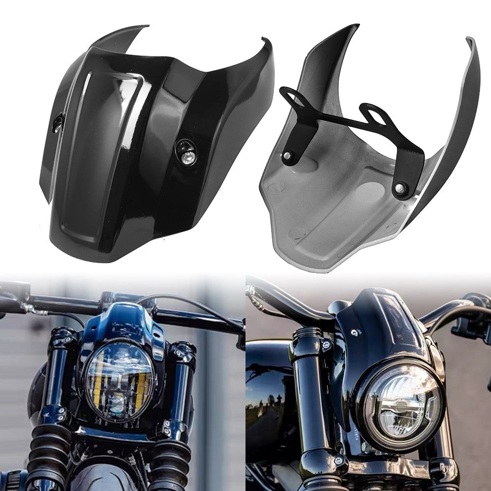 CARENAGEM CURTA DO FAROL EM PRETO BRILHANTE PARA HARLEY SOFTAIL STREET BOB FXBB 2018-2023