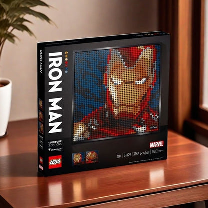 31199 LEGO é um conjunto de colagem com o tema Homem de Ferro, parte da série LEGO Art Life, e um ótimo presente.