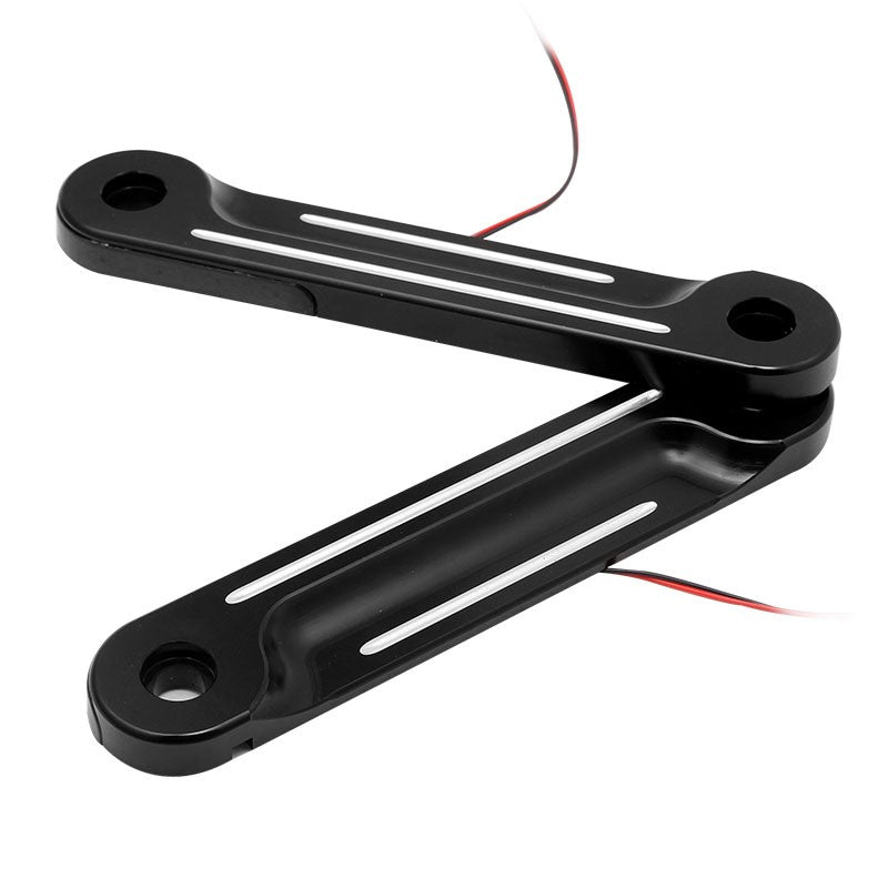 Um Par de Seta LED de Alumínio para Garfo de Moto Suportes para Harley Road King Electra Street Glide CVO 1998-Até