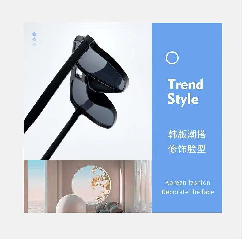 Vintage Men Women Big Sunglasses Men Square Shades Brand Designer Unisex Sun Glasses Black Lense Male Female Sunglasses UV400