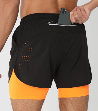 Gym Shorts Men Running Shorts with Liner Pockets Towel Loop Quick Dry Lightweight Workout Men's Breathable Athletic Sport Shorts