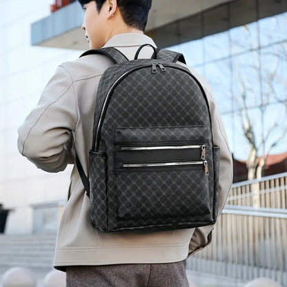 Fashionable Black Backpack, Large Capacity, with Adjustable Shoulder Straps, Multiple Compartments and Zipper Pockets for School, Work and Travel, Student Backpack