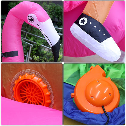 Flamingo Adult Inflatable Suit, Funny Party Costume, Halloween/Christmas/Themed Cosplay, Suitable for Heights of 150-190cm